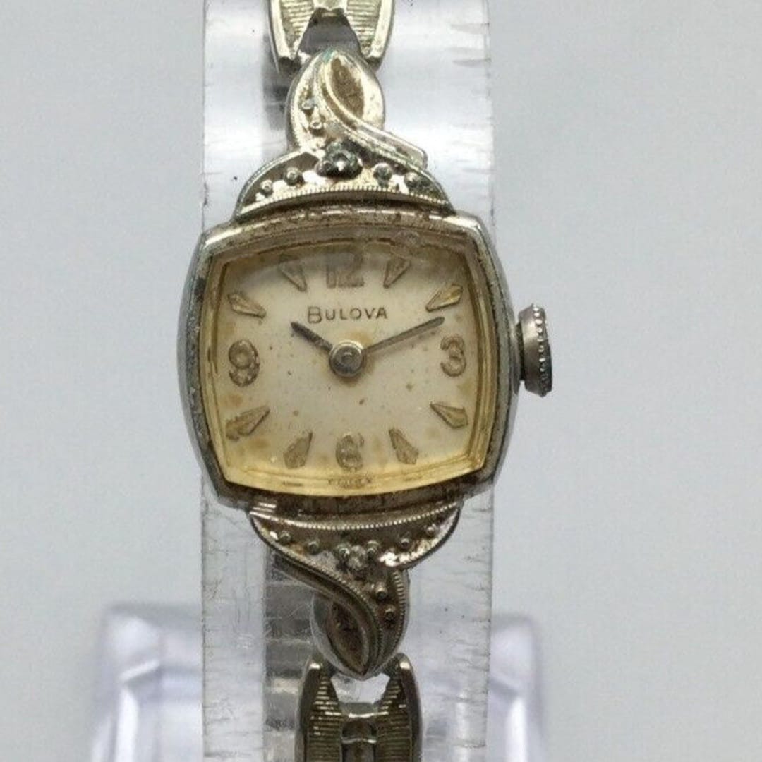 Vintage Bulova Watch Women 18mm 10K Rolled Gold Plate Cocktail Manual