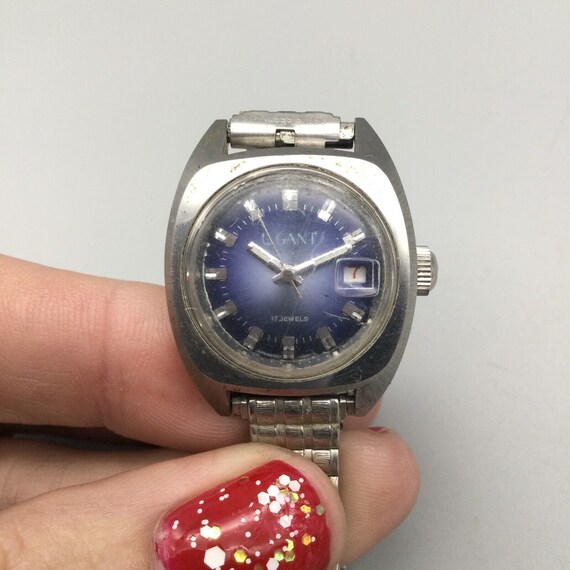 Vintage Le Gant Watch Women Silver Tone 17 Jewels… - image 6