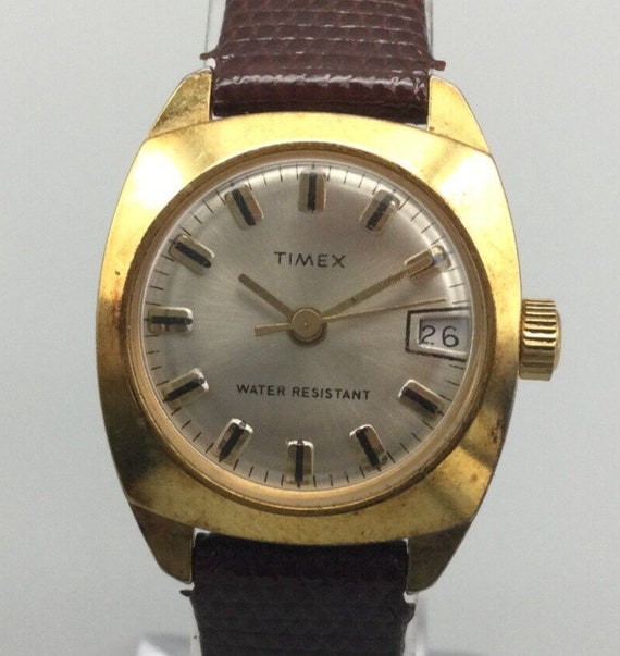 Vintage Timex Watch Women 25mm Gold Silver Two To… - image 1