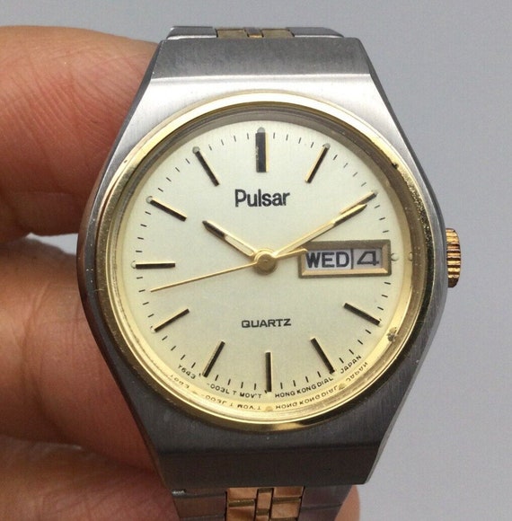 Vintage Pulsar Watch Women Silver Gold Two Tone Da