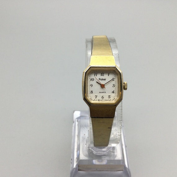 Vintage Pulsar Watch Women 17mm Gold Tone V231-51… - image 2