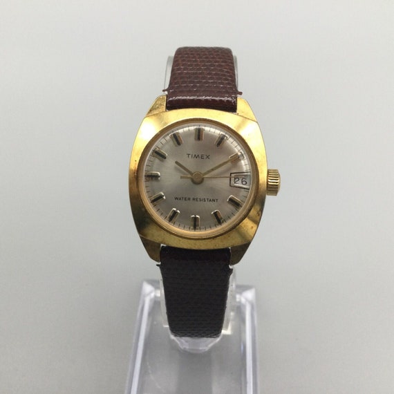 Vintage Timex Watch Women 25mm Gold Silver Two To… - image 2