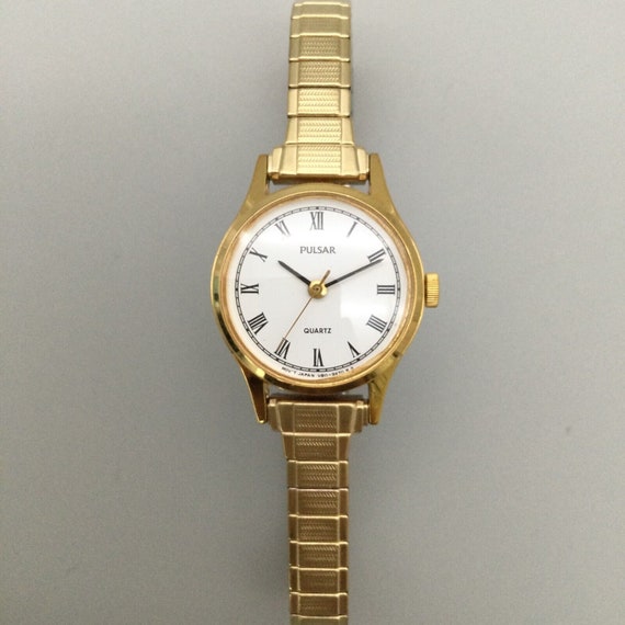 Vintage Pulsar Watch Women 21mm Gold Tone V811-09… - image 8
