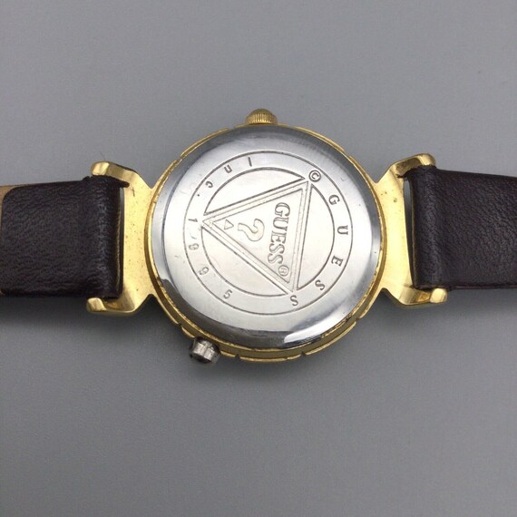 Vintage Guess Watch Women Gold Silver Tone Indigl… - image 10