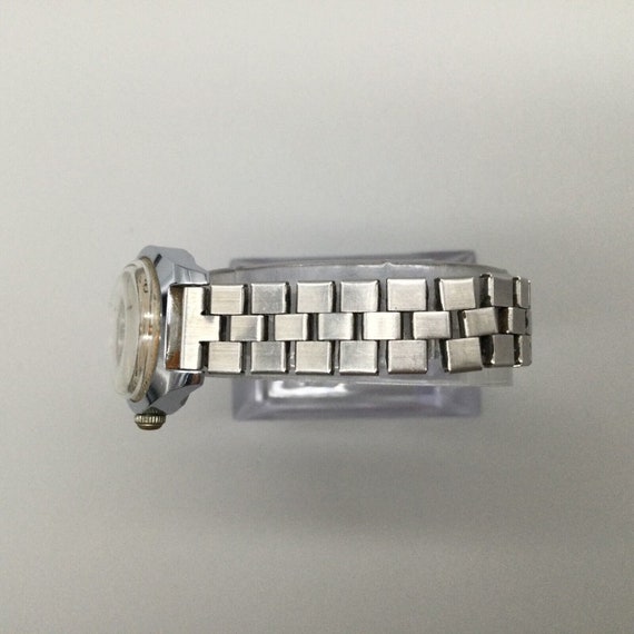 Vtg Timex Electric Watch Women 19mm Silver Tone C… - image 5