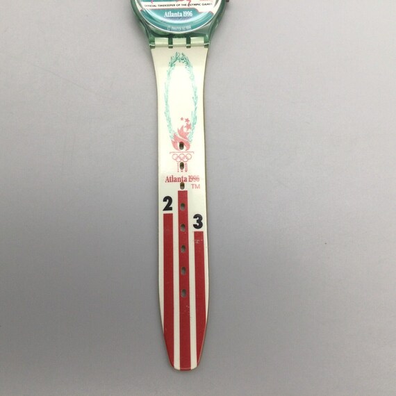 Vtg Swatch Olympic Watch Men Swiss Made Atlanta 1… - image 10