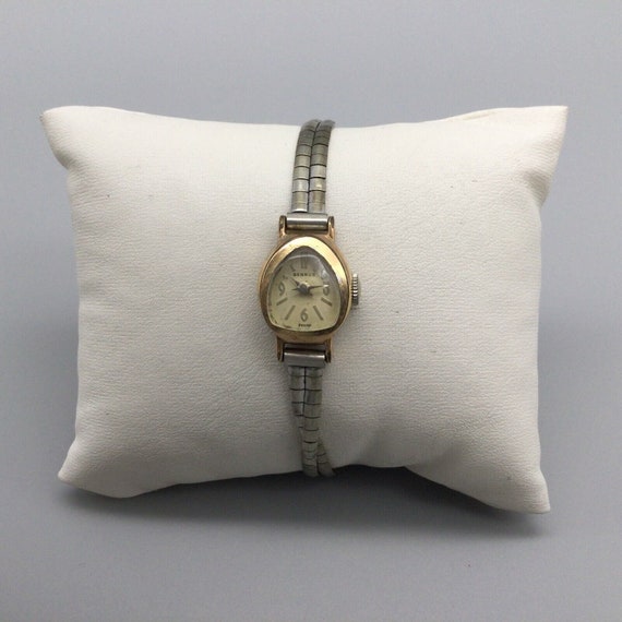 Vintage Benrus Watch Women 10k Gold Plated Triang… - image 2