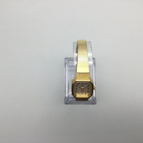 Vintage Pulsar Watch Women 17mm Gold Tone V231-51… - image 3