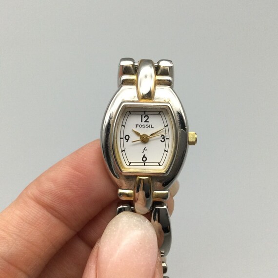 Vintage Fossil F2 Watch Women Silver Gold Two Ton… - image 10