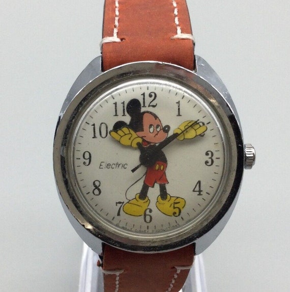 Vtg Timex Electric Disney Mickey Mouse Watch Men S