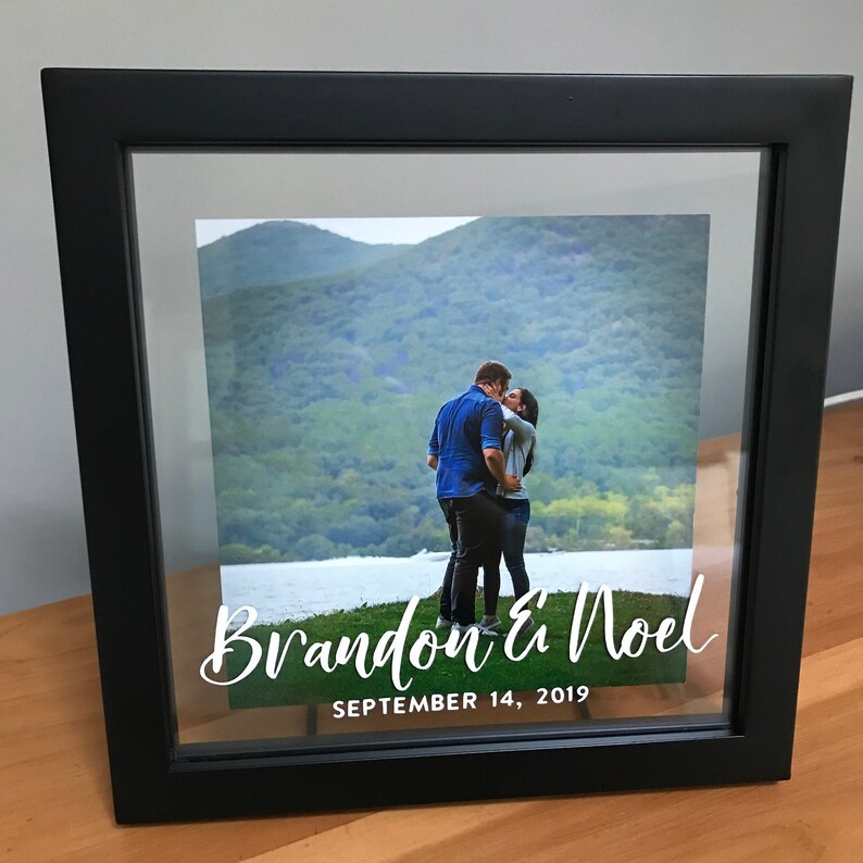 Personalized Frame Custom Floating Picture Engagement Etsy