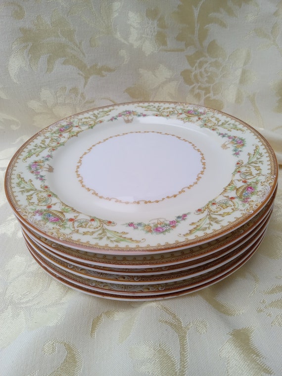 Vintage RC Noritake Nippon Toki Kaisha Set of Six Salad Dessert