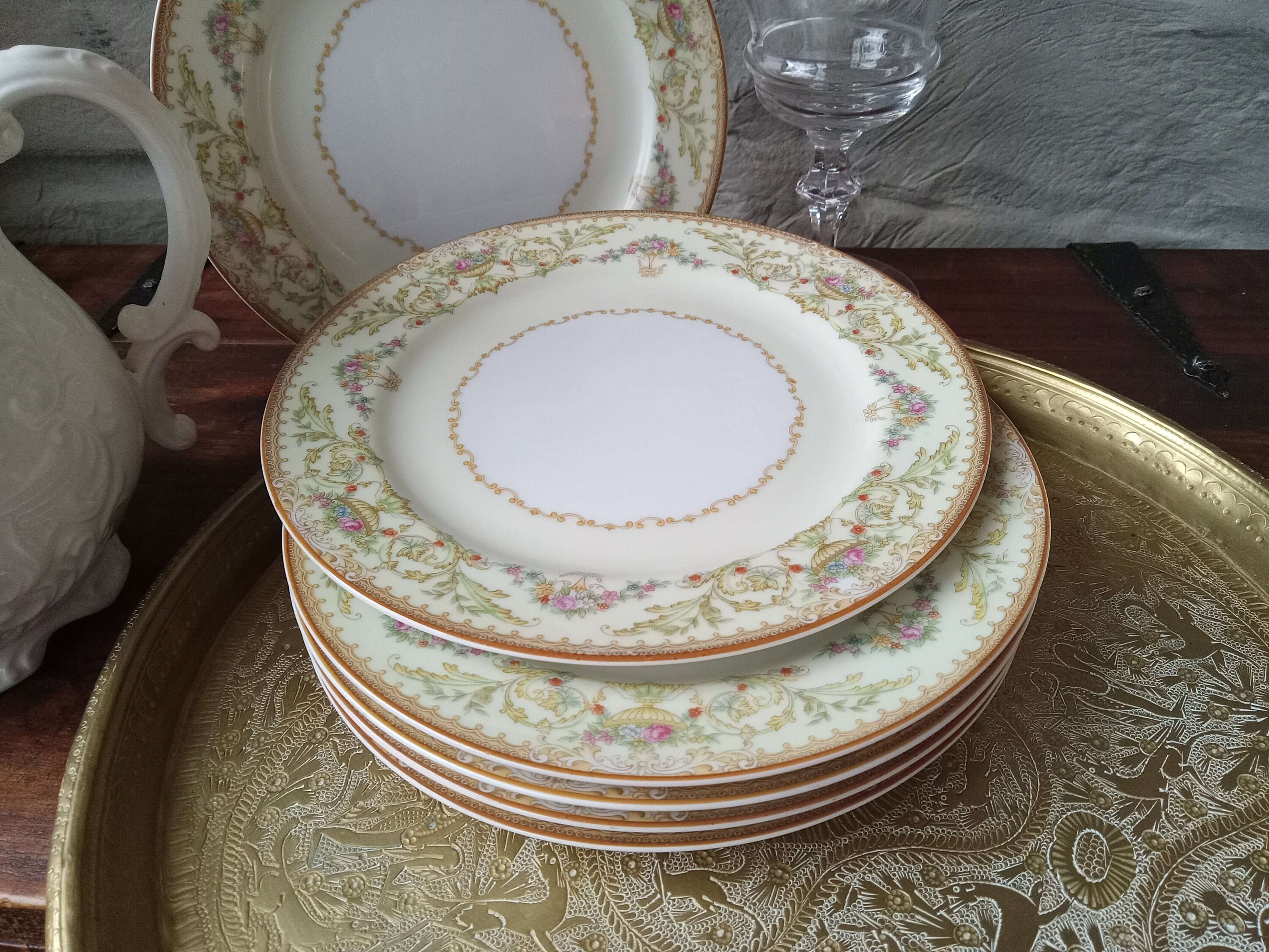 Vintage RC Noritake Nippon Toki Kaisha Set of Six Salad Dessert