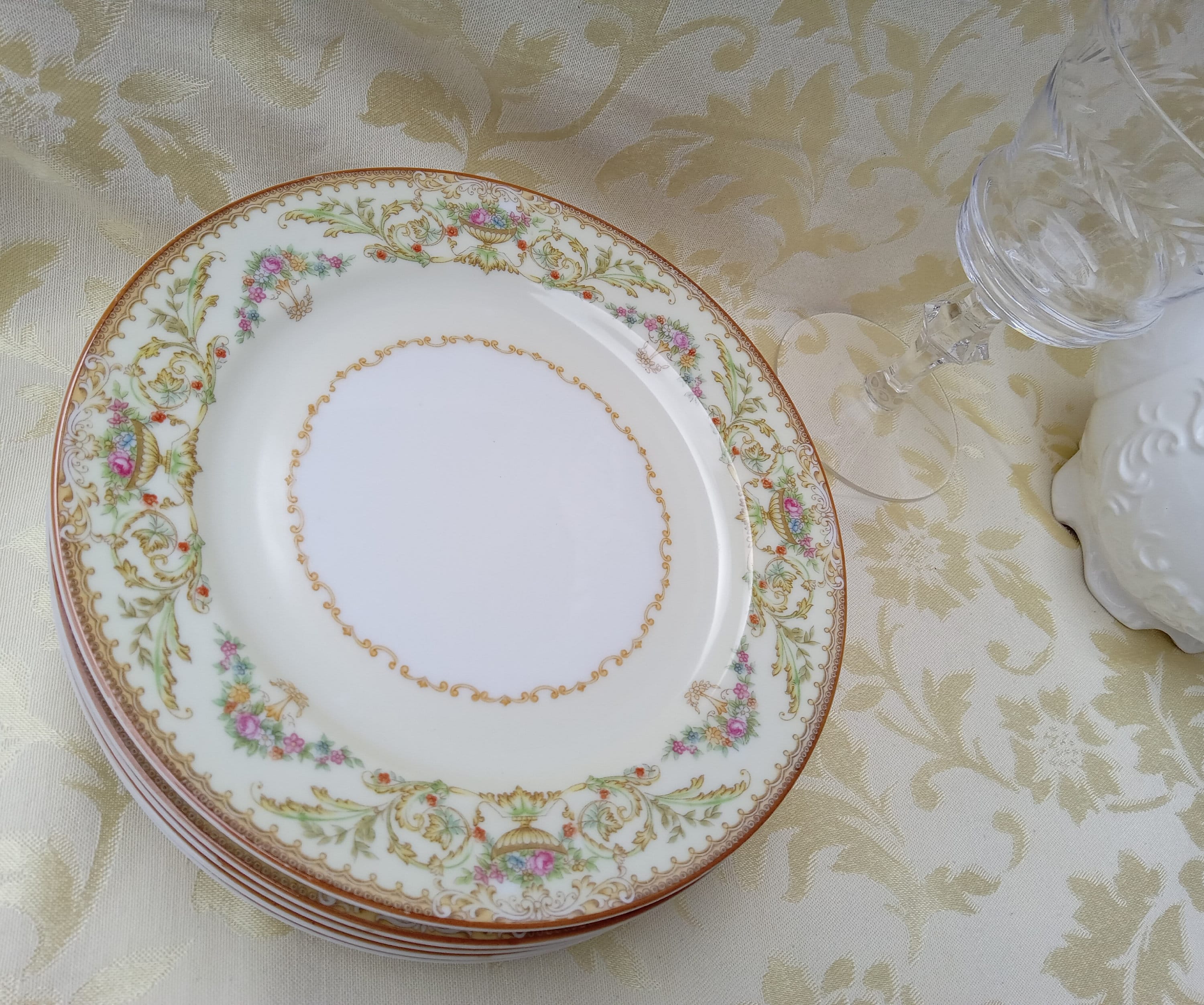 Vintage RC Noritake Nippon Toki Kaisha Set of Six Salad Dessert