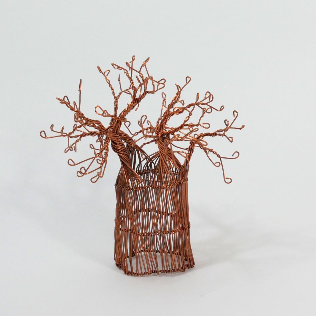 African Wire Tree Baobab Recycling Art Sculpture Gift Decoration Wire