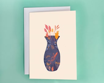 Ocean Vase Greeting Card / A5