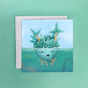 Island Tickles Greeting Card / Laughing Gift