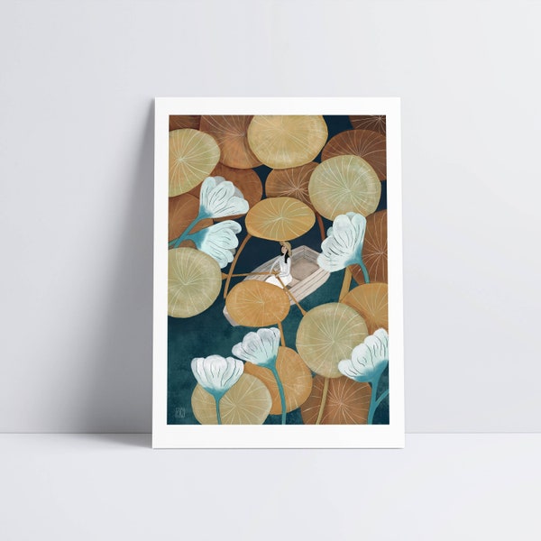 Among the Lilies / Giclée Art Print