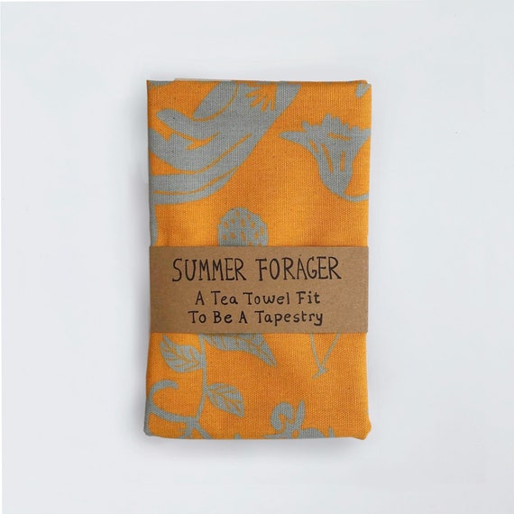 Organic Cotton Kitchen Tea Towel | Summer Forager Design