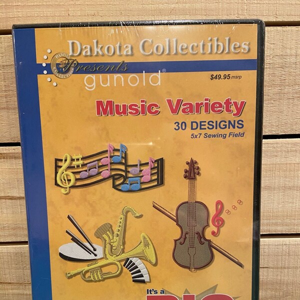 Dakota Collectibles - "gunold Music Variety" - Machine Embroidery CD - New