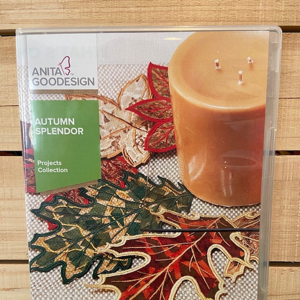 Anita Goodesign Projects Collection - Autumn Splendor - Machine Embroidery CD - New
