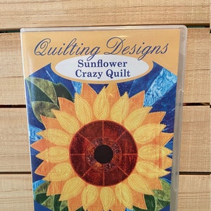 Anita Goodesign - Quilting Designs Mini Collection &quot;Sunflower Crazy Quilt&quot; - Machine Embroidery CD - New