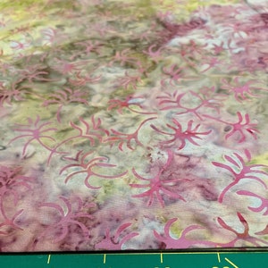 Green & Purple Batik Fabric - **By The Half Yard**