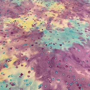Purple, Yellow And Blue Batik Fabric - **By The Half Yard**