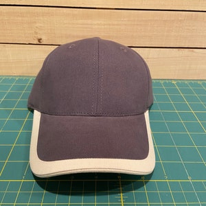 Port Authority Blank Cap - C867 Contrast Stripe Sandwich Bill - Graphite/Stone
