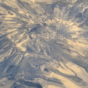 Blue & White Mottled Batik Fabric - **By The Half Yard **
