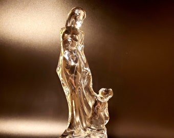 Collectable RCR Royal Crystal Rock Mother and Child Art Glass