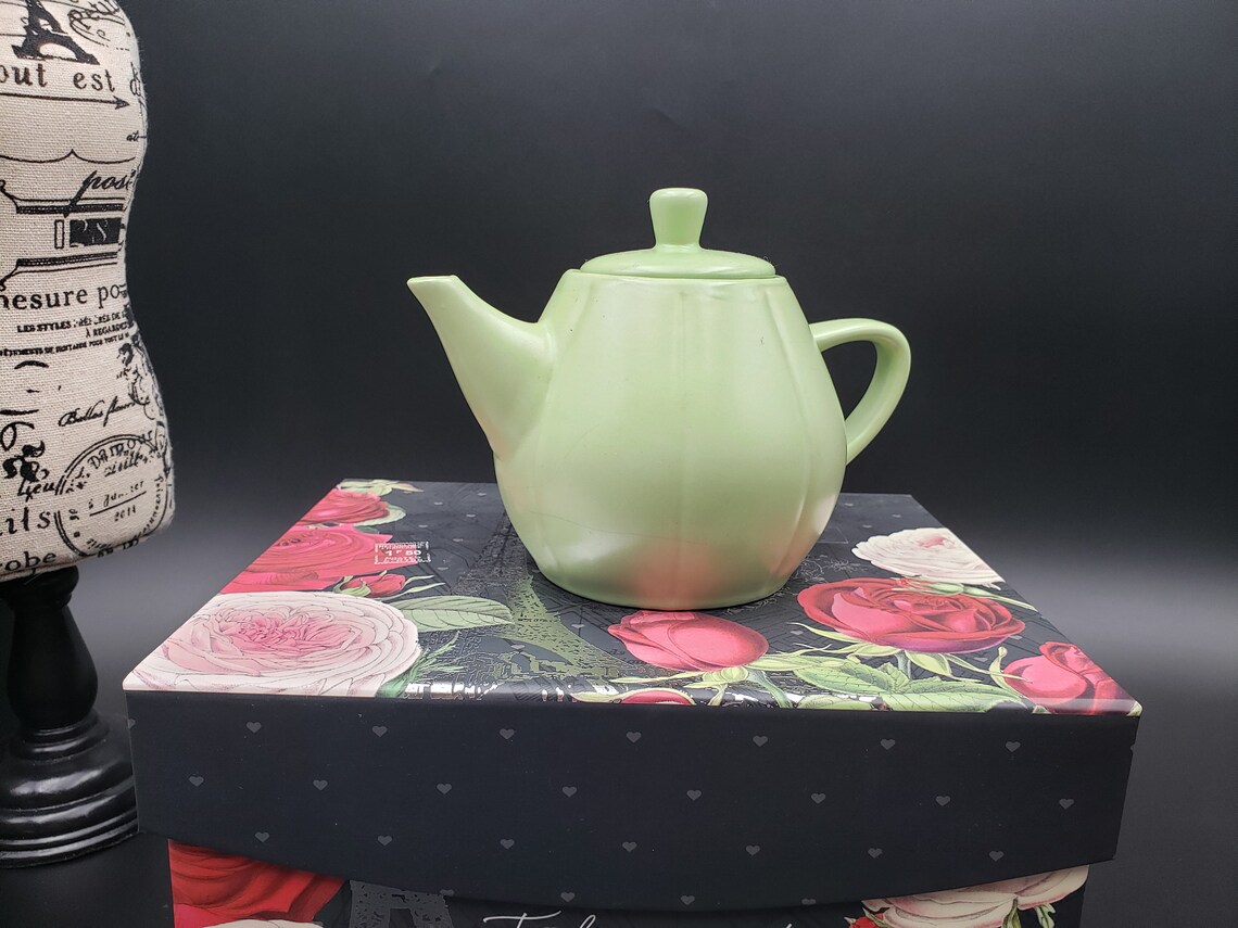 Vintage MSRF Design Studio Green Teapot 4 1/2 X 7 - Etsy