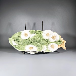 Vintage Majolica style ceramic dish, Made in Italy