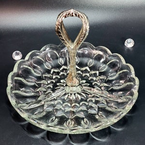Elegantly designed Anchor Hocking Fairfield divided relish tray.