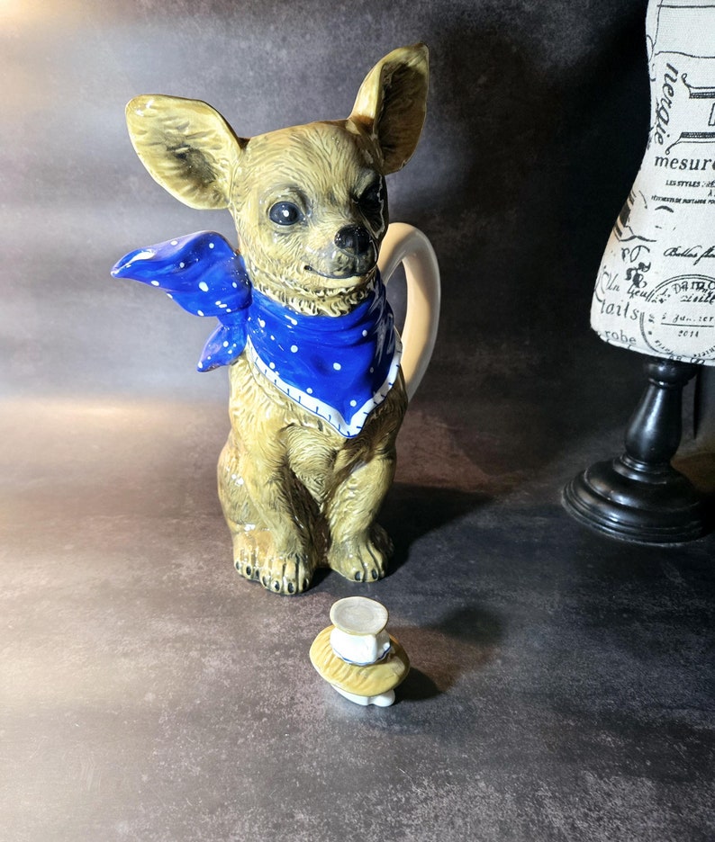 Blue Sky Tea with Diddy Chihuahua Teapot - Thumbnail 4