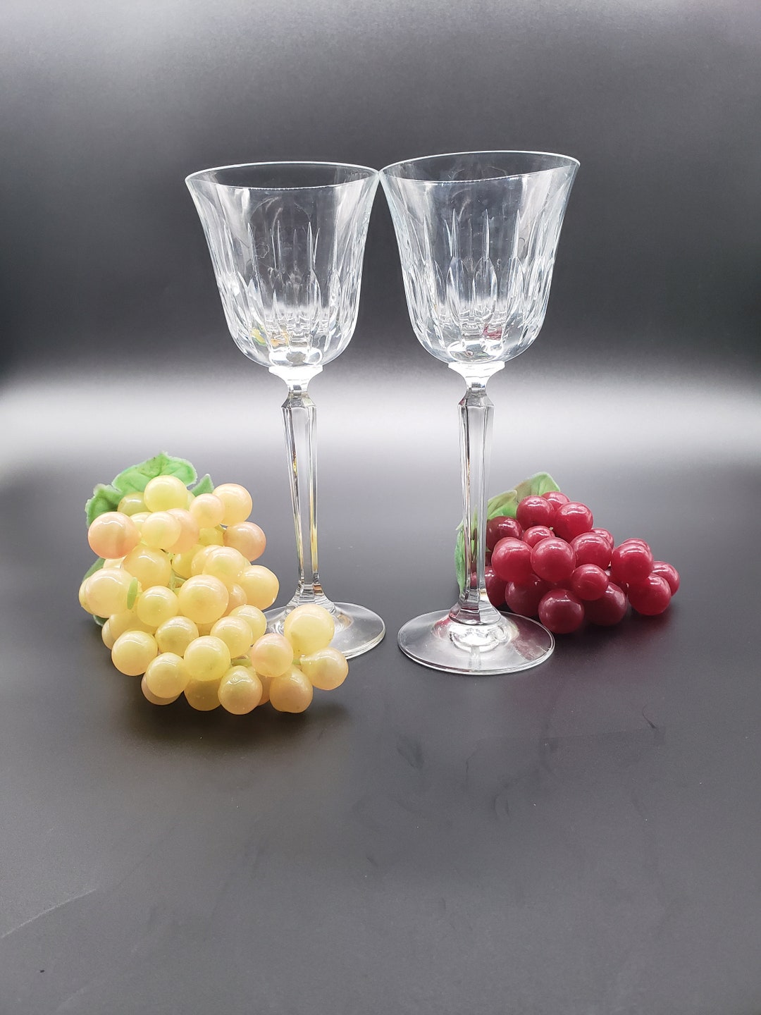 Stunning Vintage Mikasa Crystal Coventry Set of 2 Wine Glasses Etsy