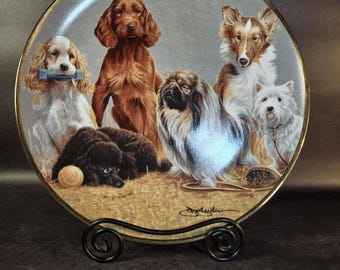 Vintage numbered Aspca Top Of The Class collectors plate, by Franklin Mint