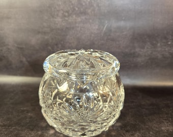 Vintage Hand Cut Lead Crystal Vanity Jar
