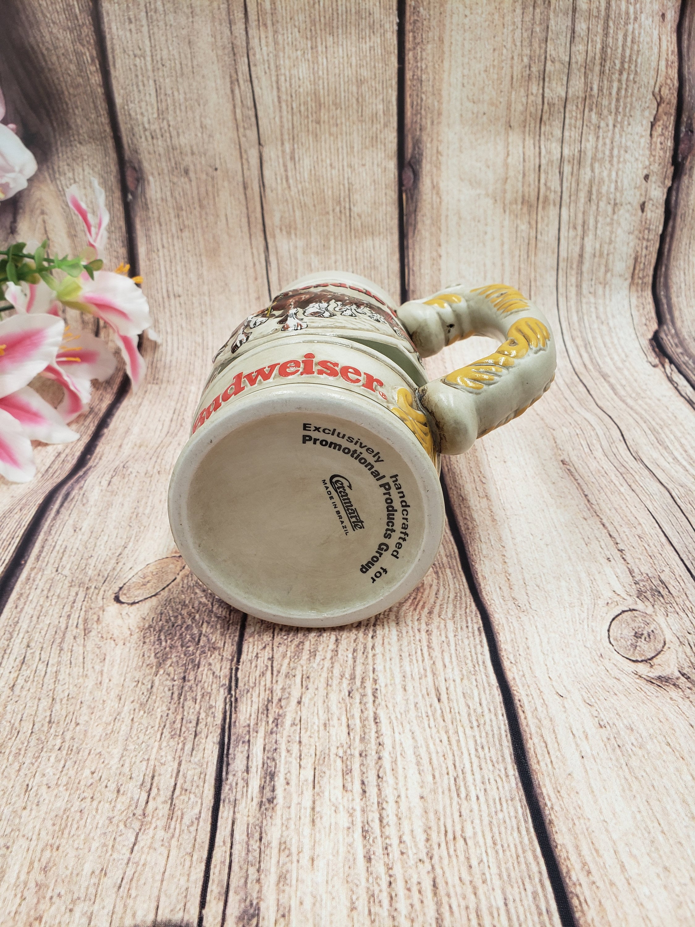 80's Budweiser Vintage Collectors Beer Mug Hand Crafted