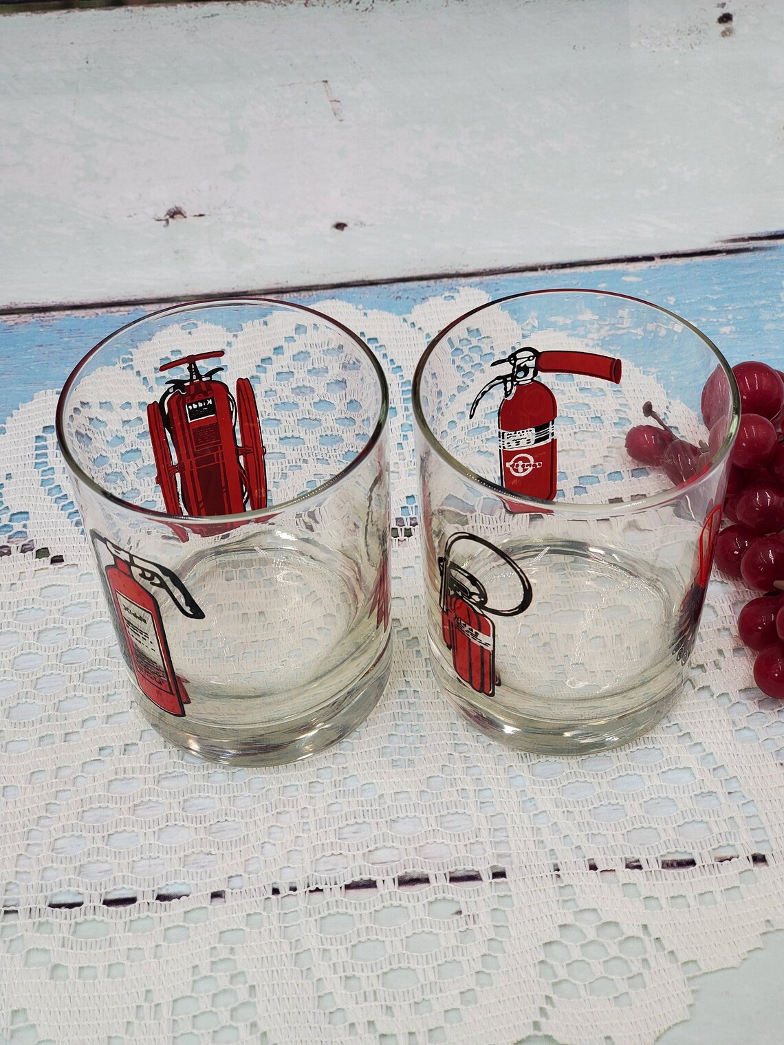 Set of 2 Rare Vintage Fire Extinguisher Double Old Fashioned Etsy