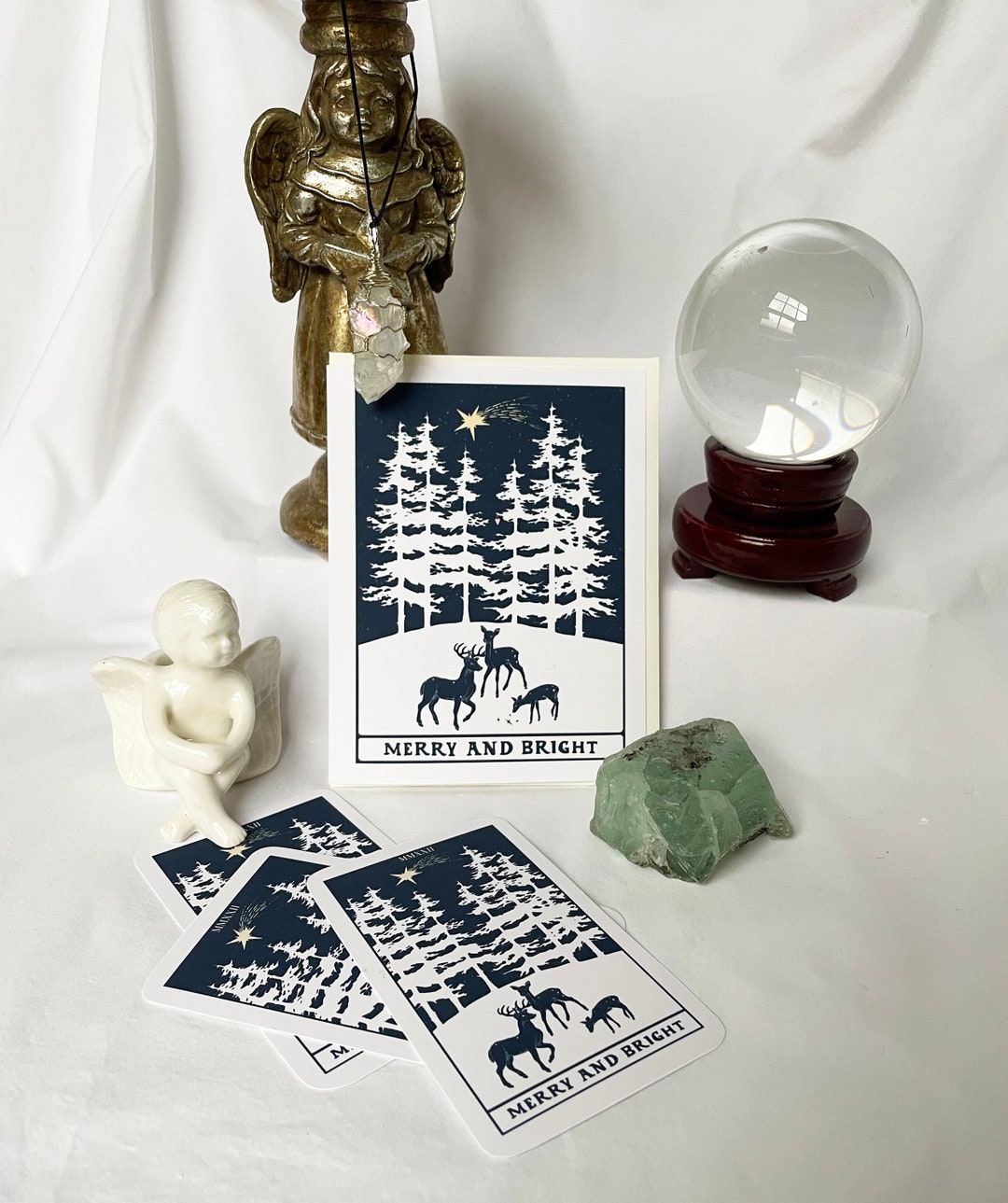 Witchy Christmas Card Christmas Witch Tarot Inspired - Etsy