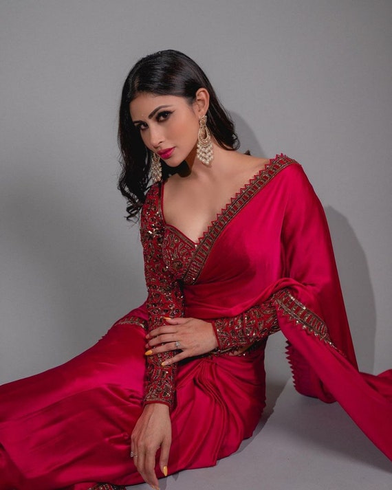 Heavy blouse cheap saree
