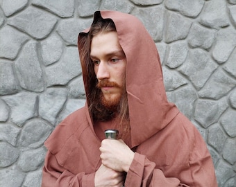 Brown Fantasy Monk Robe