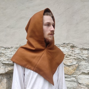 Woolen Viking Hood, Skjoldehamn Hood, Viking Medieval Clothes, Medieval Hood, LARP, Historical Reenactment, SCA, living history