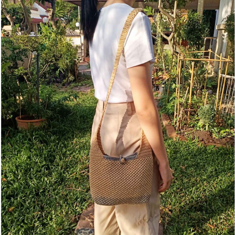 Everyday Bag Handmade Bag Crochet Crossbody Bag