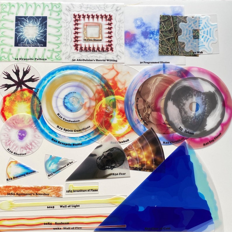 DND Accessories AOE Spell Effect Template D&D 5E Area of Etsy