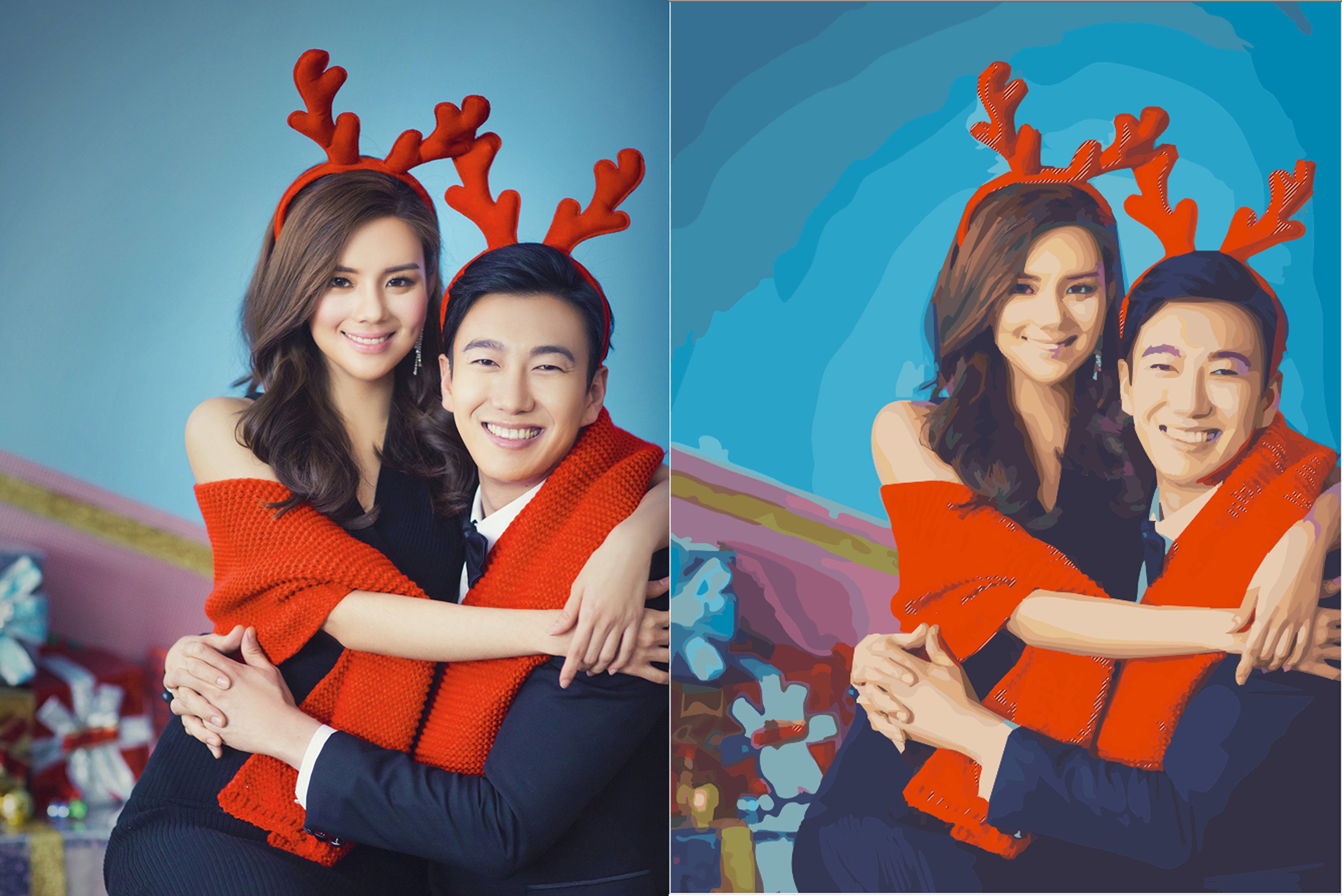 Customized Digital Painting /Diy Painting/Portrait Painting Of Your Photo/Personalized Family Print 