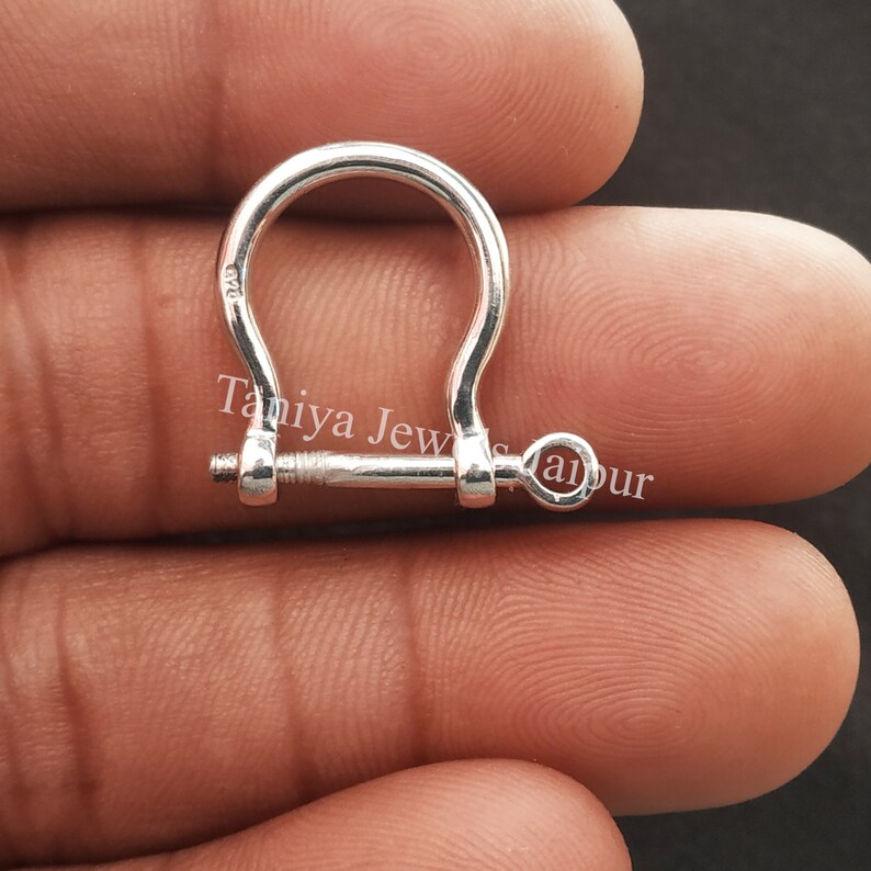 925 Sterling Silver Handmade Shackle Lock Fine Jewelry Solid Etsy