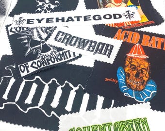 Kit de patches de sludge metal - Conjunto artesanal Eyehategod Crowbar Down Acid Bath