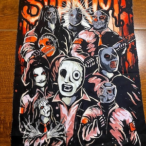 Patch Slipknot - Polyester coupé à la main à coudre, Rock gothique